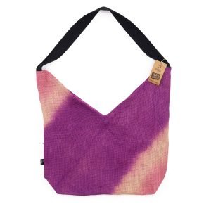 bolso hombro yute tie die fucsia