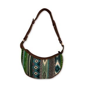 bolso hobo jacquard tonos verdes