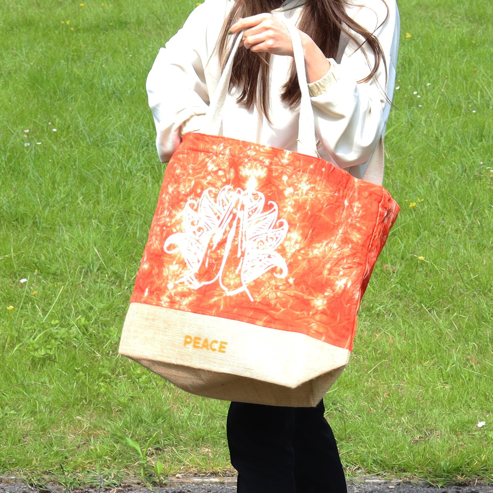 Bolsa Tote algodón y yute Namasté - Imagen 3