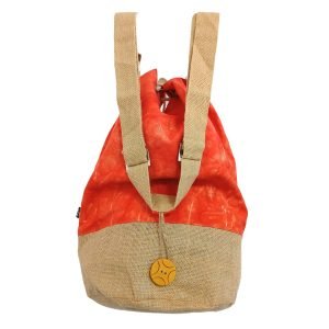 mochila algodon natural naranja namaste