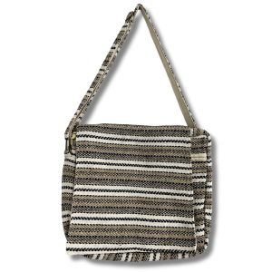 bolsa portatil banjar algodon gris y beige