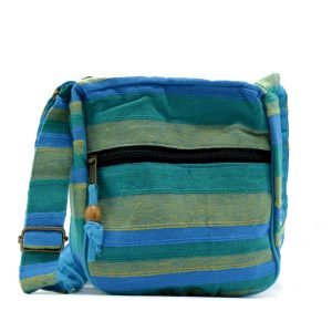 Bolso bandolera Nepales verde y azul