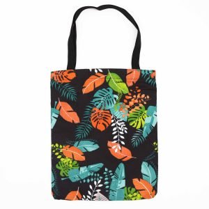 Bolsa Tote Cl&aacute;sica con Cremallera (Motivo Tropical Oscuro) 40x34cm