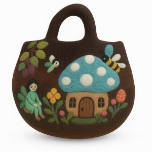 Bolsa de fieltro para jardín de hadas - 35 x 27 cm
