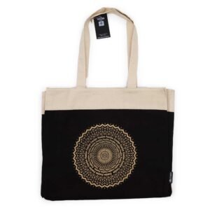 Bolso tote lavado a la piedra extragrande 14 oz - Mandala de la libertad