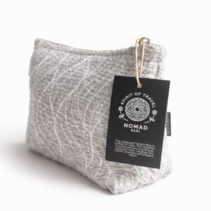Nomad Sari Indian Jacquard Neceser - Moonlit Weave - Sundara Oriental