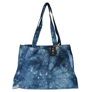 Bolsa de Mano - Efecto Lavado Azul Mar Profundo - Sundara Oriental