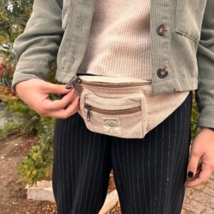 Bolso Tipo Cinturón de Estilo Cáñamo y Algodón (o Riñonera) - Natural - Sundara Oriental