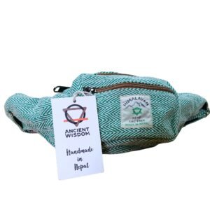 Bolso Tipo Cinturón de Estilo Cáñamo y Algodón (o Riñonera) - Salvia - Sundara Oriental