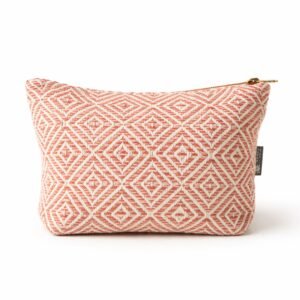 Nomad Sari Indian Jacquard Bolsa de aseo - Laberinto Coral - Sundara Oriental