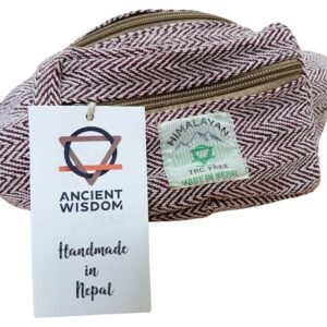 Bolso Tipo Cinturón de Estilo Cáñamo y Algodón (o Riñonera) - Vino - Sundara Oriental