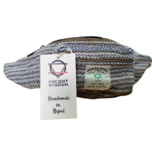 Bolso Tipo Cintur&oacute;n de Estilo C&aacute;&ntilde;amo y Algod&oacute;n (o Ri&ntilde;onera) - Azul - Sundara Oriental