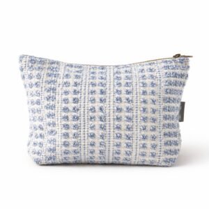 Nomad Sari Indian Jacquard Bolsa de aseo - Indigo Echo - Sundara Oriental