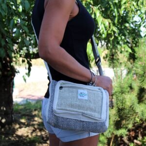 Bolso Messenger - C&aacute;&ntilde;amo y Algod&oacute;n - Sundara Oriental