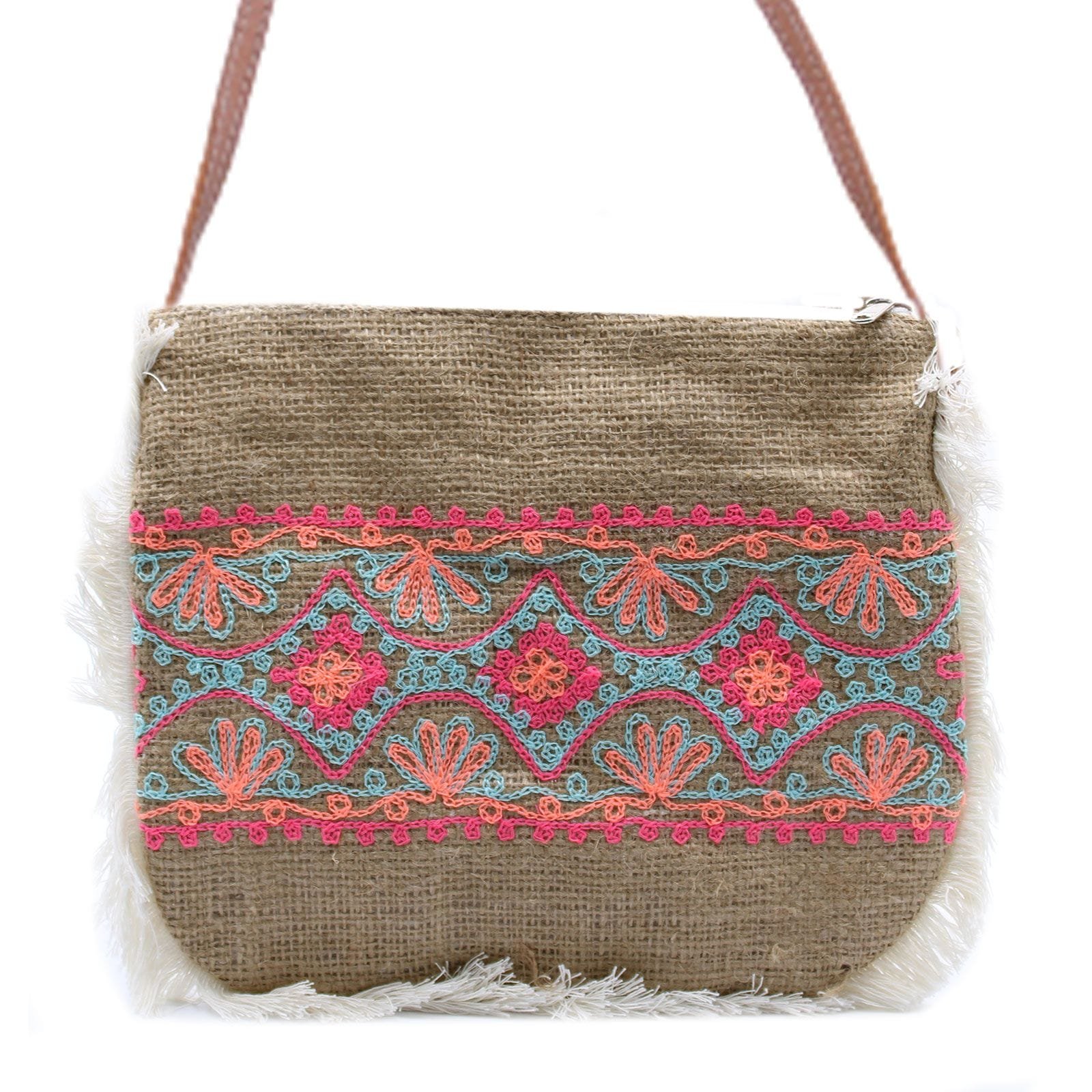 Bolso con flecos - Bordado De Patrón De Verano - imagen 5 - Sundara Oriental