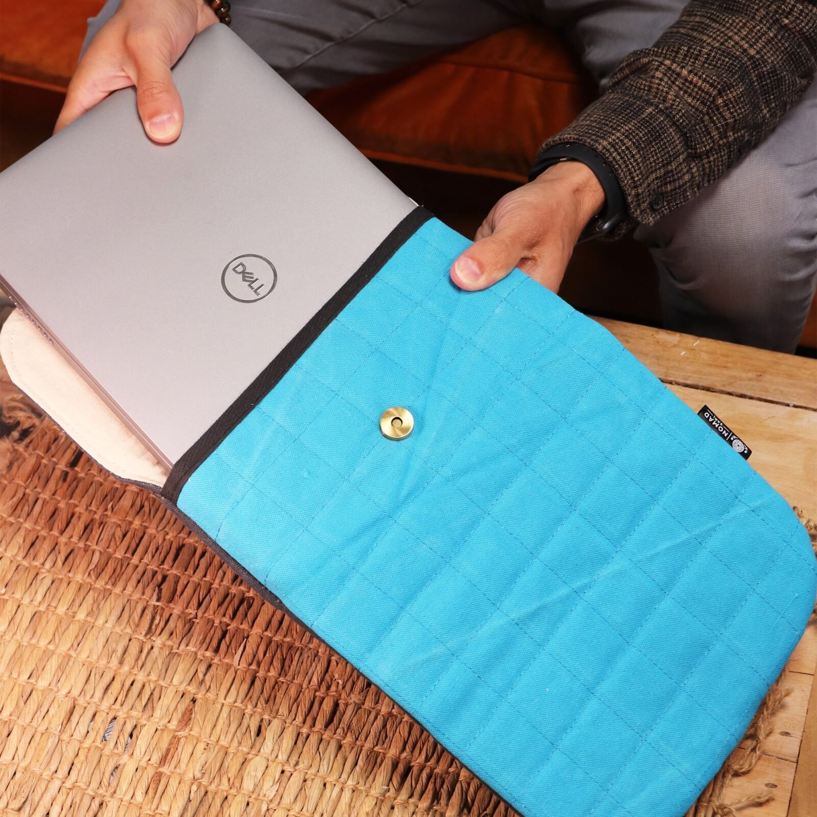 Funda acolchada para portátil de 13 pulgadas - Amarillo loco - Lavado de piedra de 14 onzas - Imagen 13