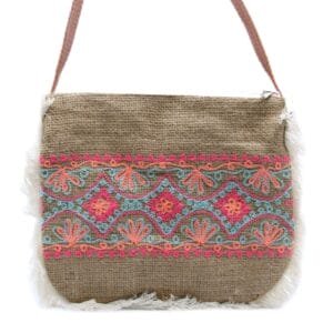 Bolso con flecos - Bordado De Patrón De Verano - Sundara Oriental