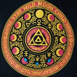 Bolso Tote Icónico Clásico - Luna Alchemy Wheel - Negro 6 oz