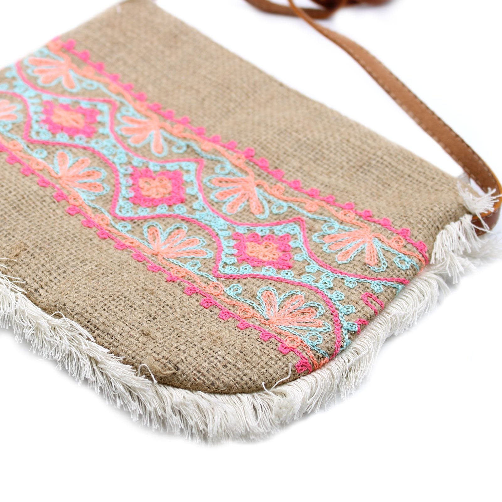 Bolso con flecos - Bordado De Patrón De Verano - imagen 2 - Sundara Oriental