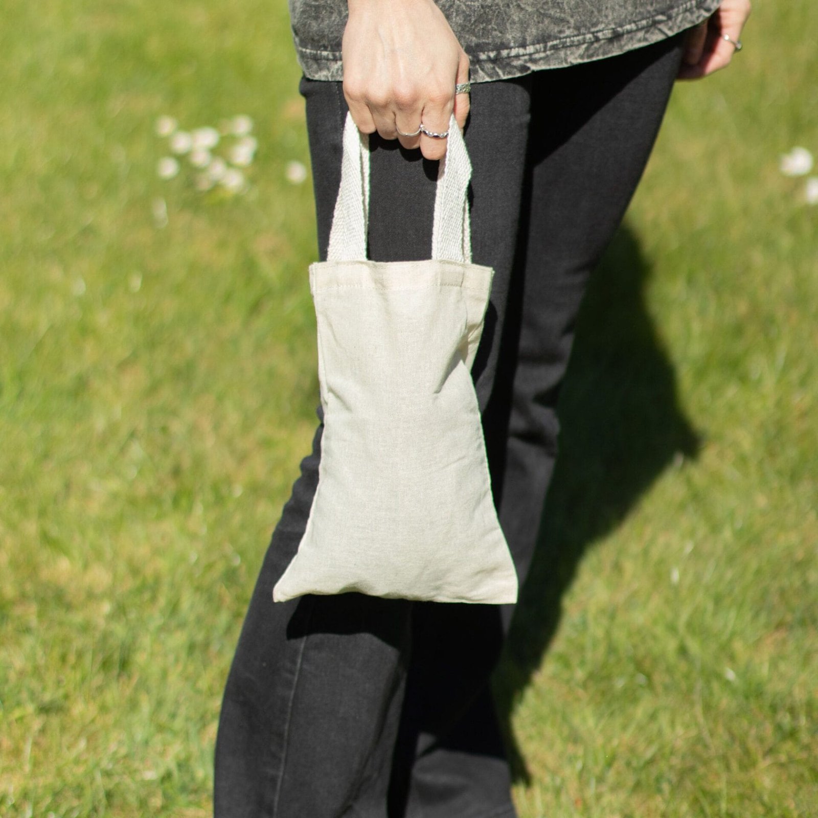 Nomad Sari Icónica Bolsa Tote de Regalo Mini - Sin impresión- (25x18cm) - Natural 4oz - Imagen 5