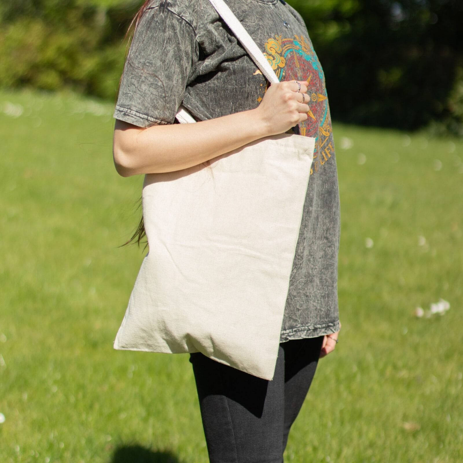 Nomad Sari Iconic Toni Tote Bag - Sin impresión - Natural 10oz - Imagen 4