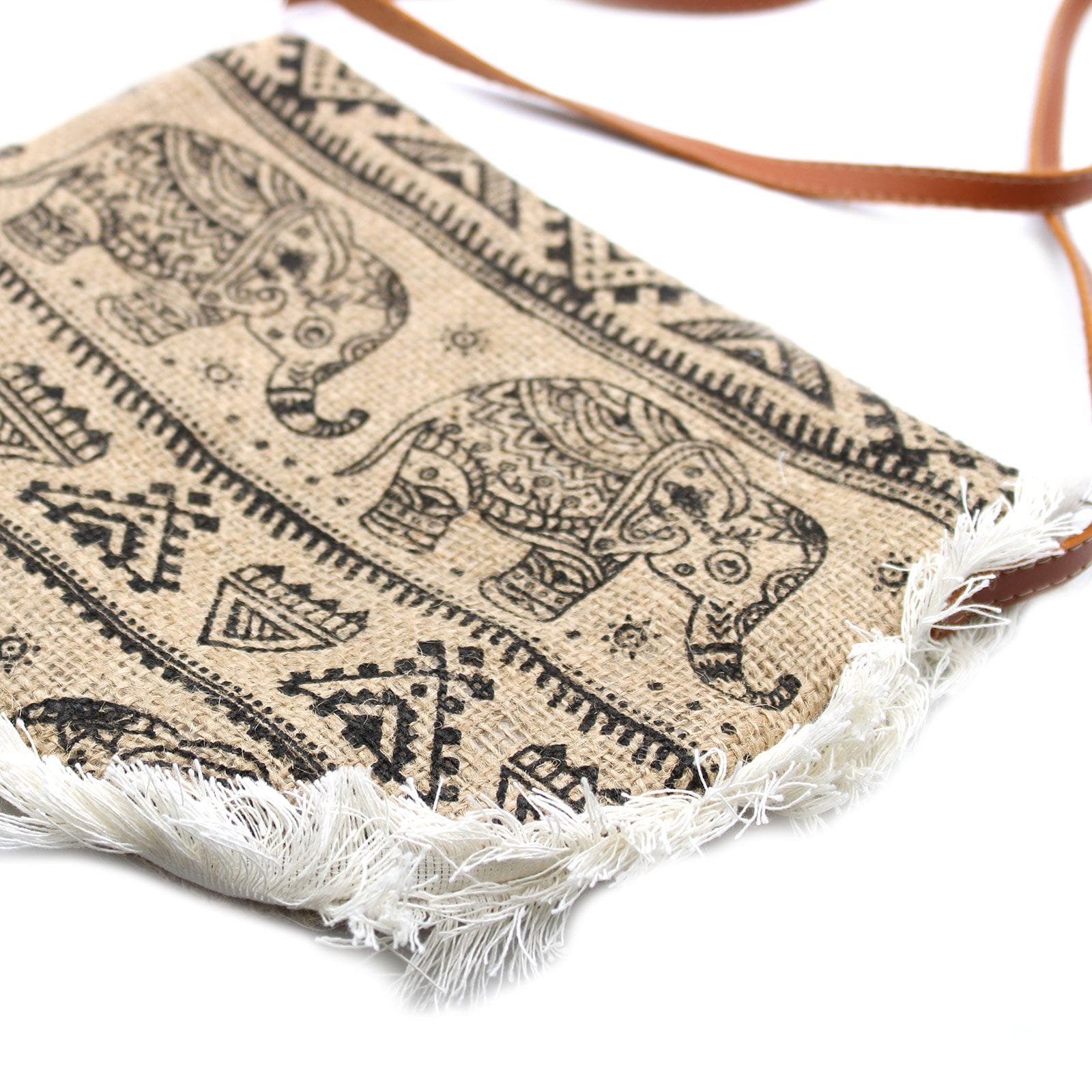 Bolso con flecos - Estampado de Elefante - imagen 2 - Sundara Oriental