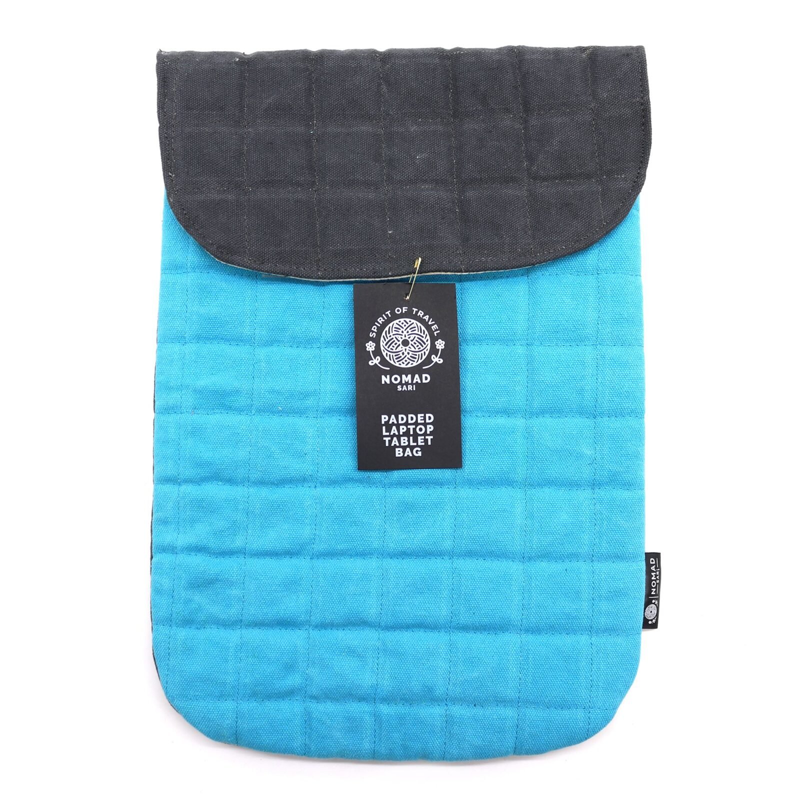 Funda acolchada para portátil - Turquesa espectacular - Lavado de piedra de 14 oz - Imagen 4