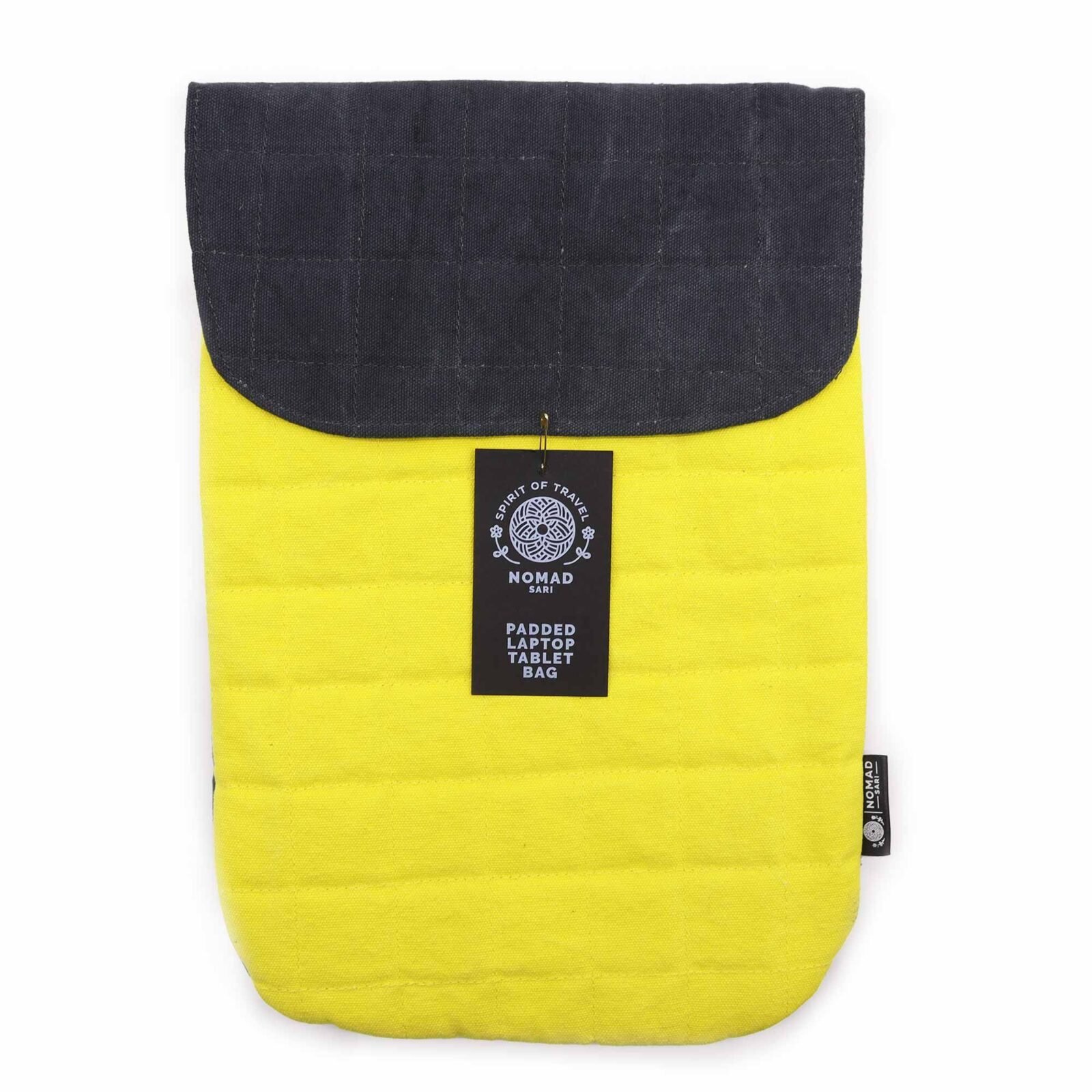 Funda acolchada para portátil de 13 pulgadas - Amarillo loco - Lavado de piedra de 14 onzas - Imagen 6