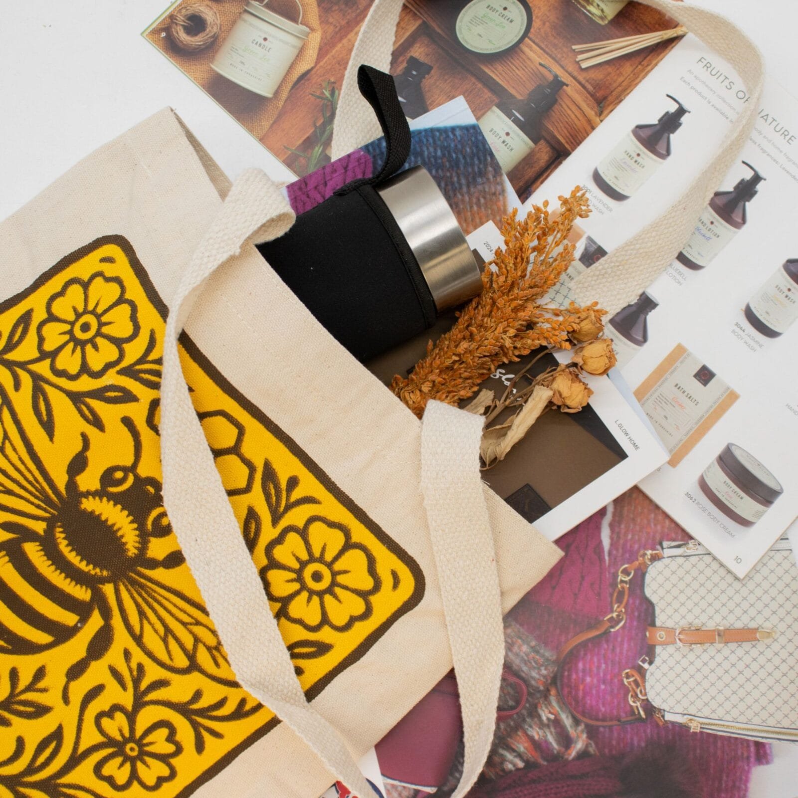 Nomad Sari Icónico Toni Bolsa Tote - Sé amable - Natural 10 oz - Imagen 6