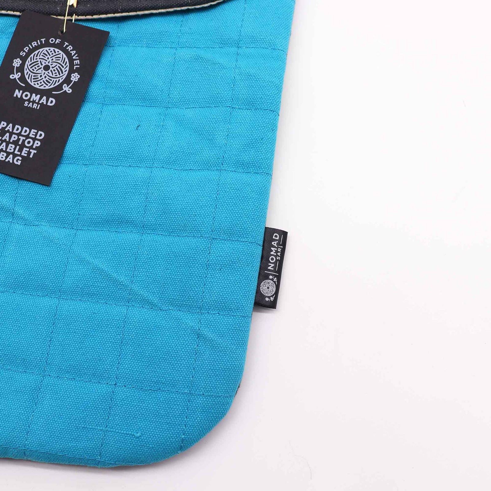 Funda acolchada para portátil - Turquesa espectacular - Lavado de piedra de 14 oz - Imagen 5