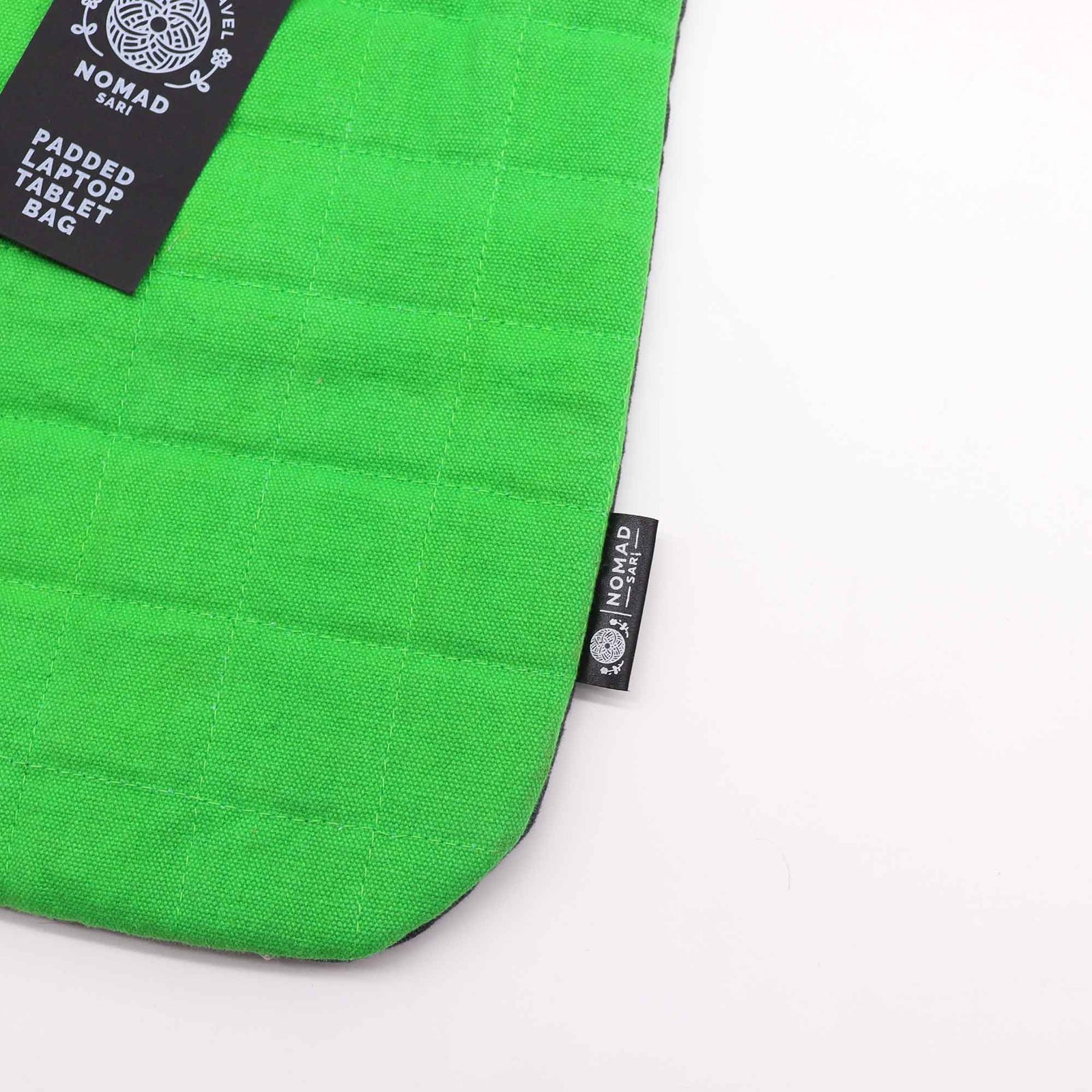 Funda acolchada para computadora portátil - Verde rana - Lavado de piedra de 14oz - Imagen 4