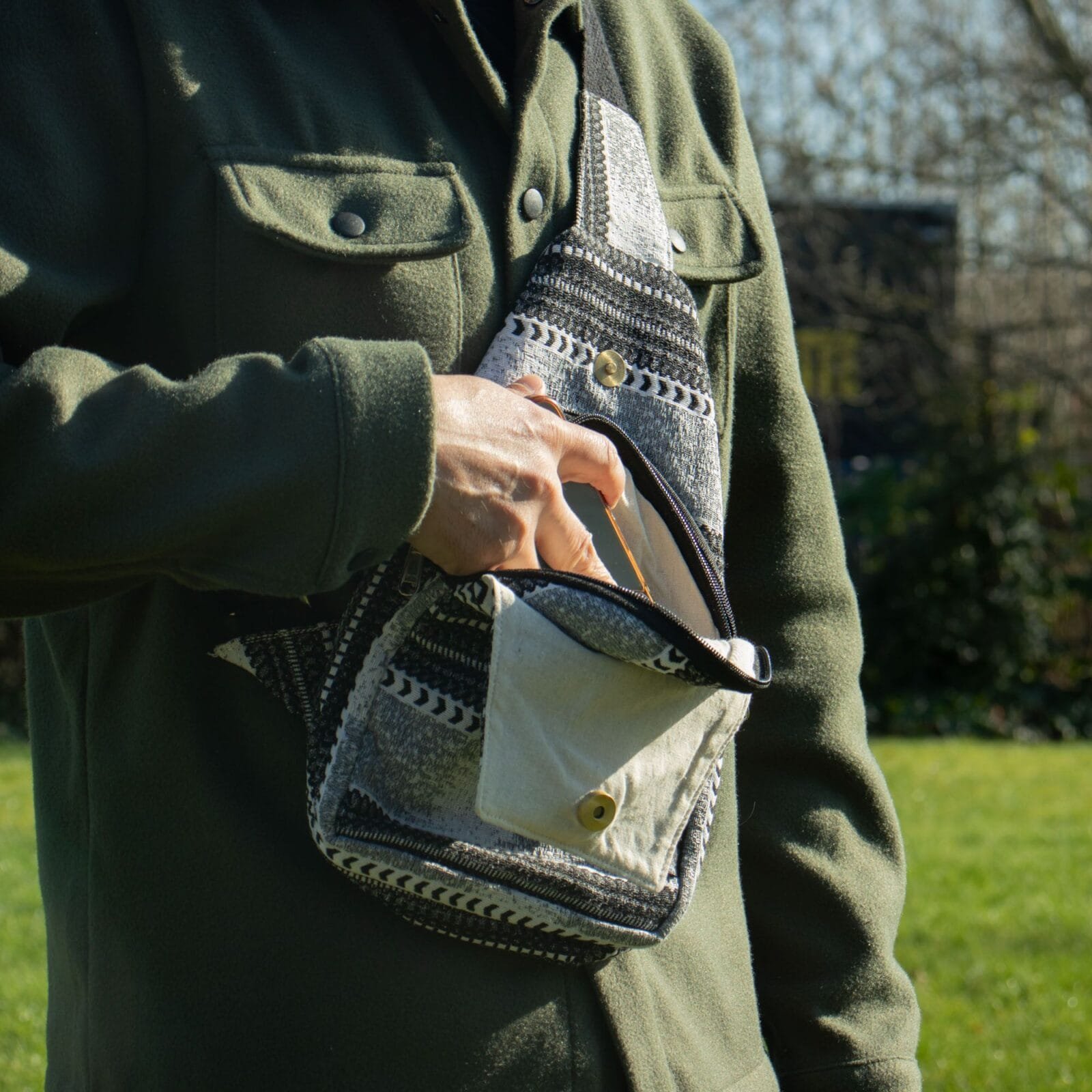 Bolsas de Jacquard Natural - Caravana Urbana - Bolso Cruzado - imagen 4 - Sundara Oriental