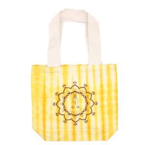 Bolsas de Algod&oacute;n "Tie Dye" (170g) - 38x42x12cm -  Namaste Hands - Yellow - Asa Natural