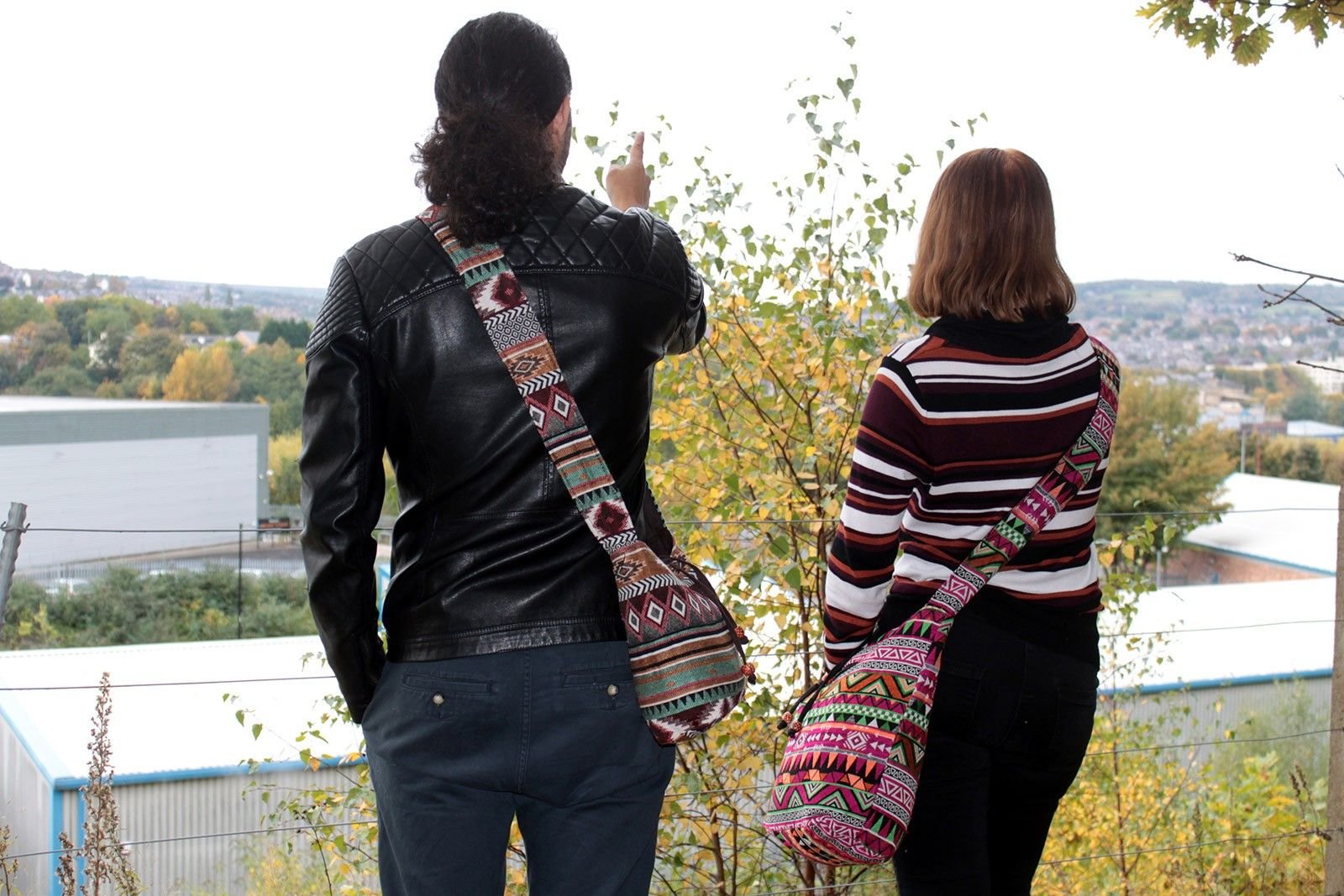 Bolso Jacquard Estilo Estudiante, Color Rosa - Sundara Oriental