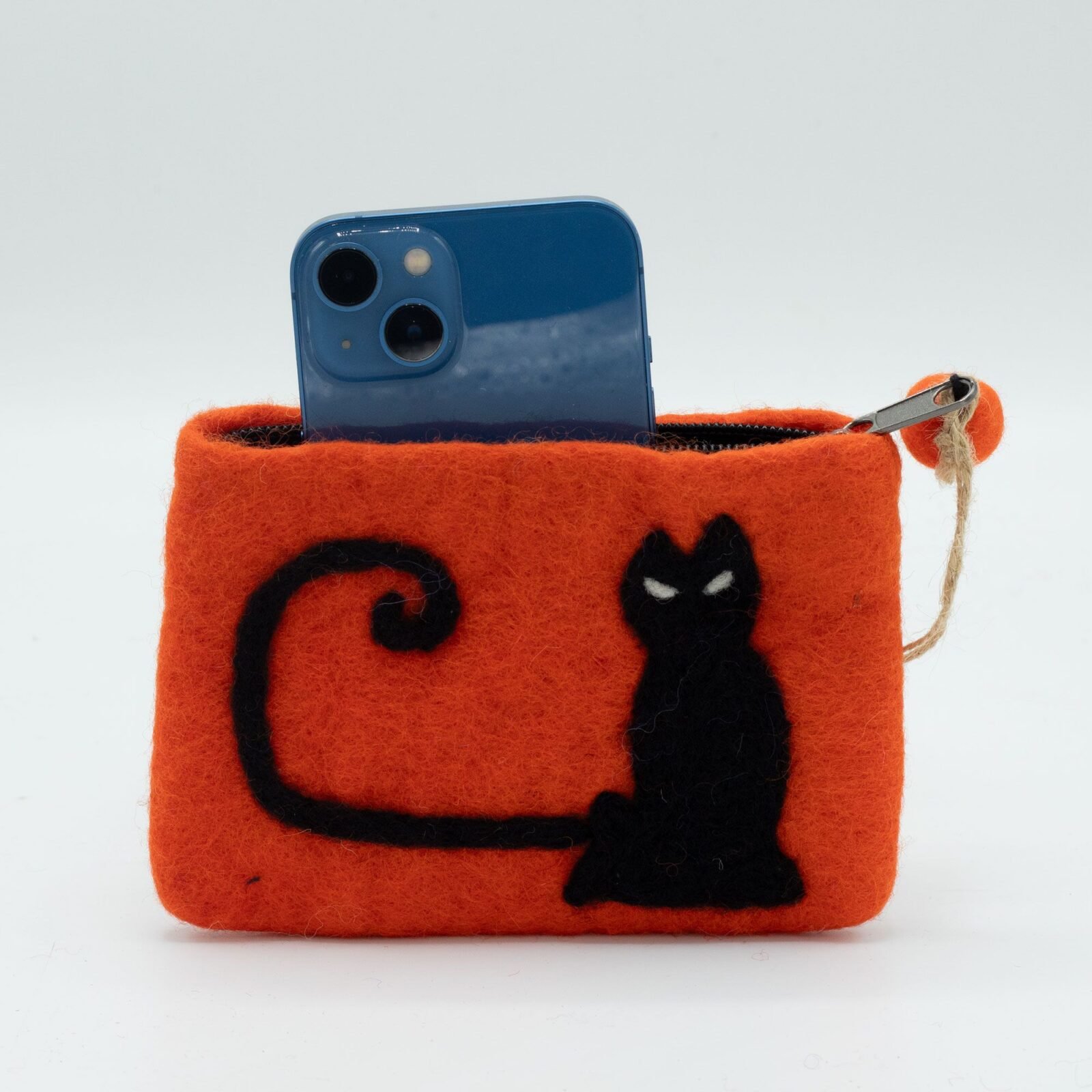 Monedero de Fieltro con Cremallera, Cara de Gato - imagen 2 - Sundara Oriental