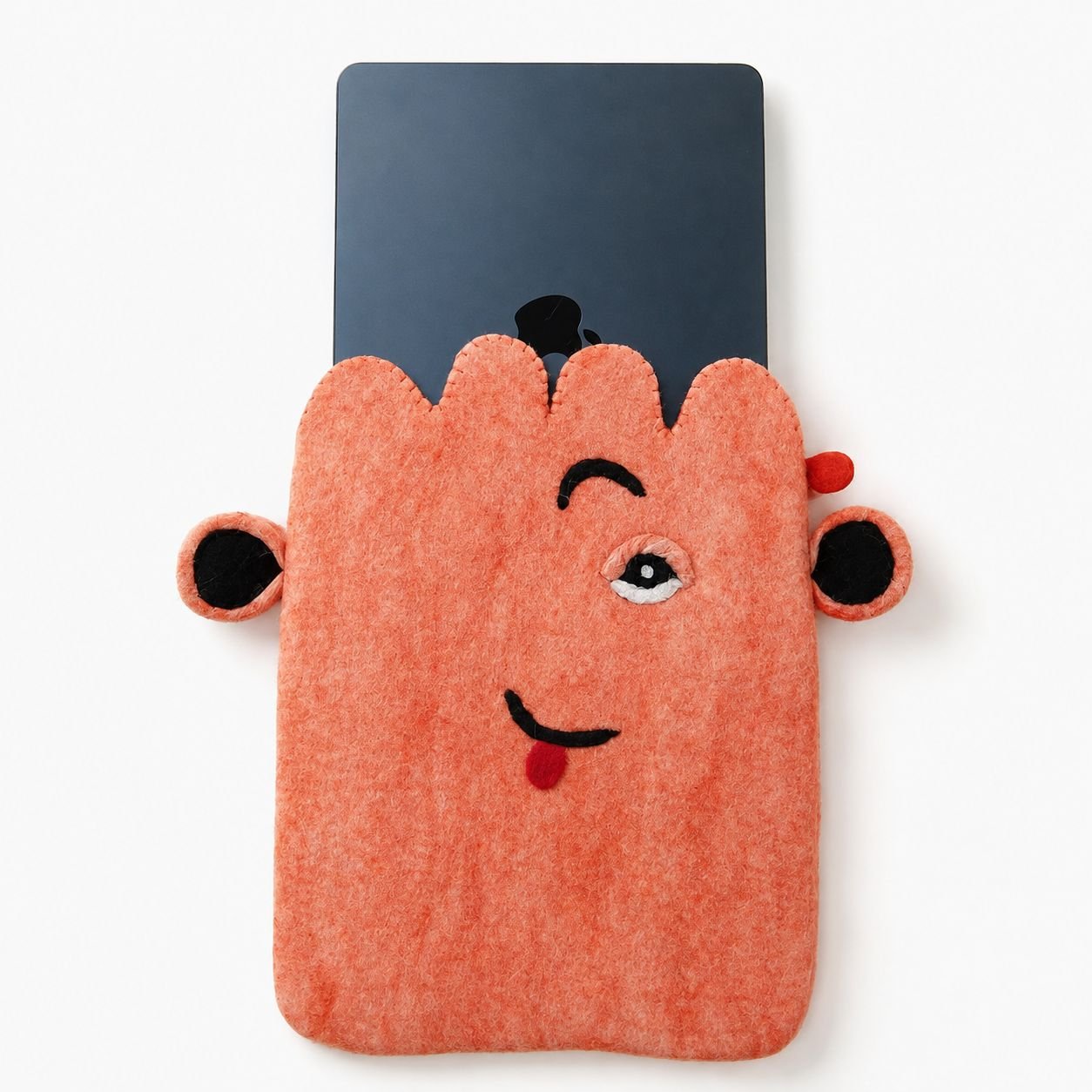 Funda de fieltro para portátil (hasta 14") - Cara rosa bonita - Imagen 4