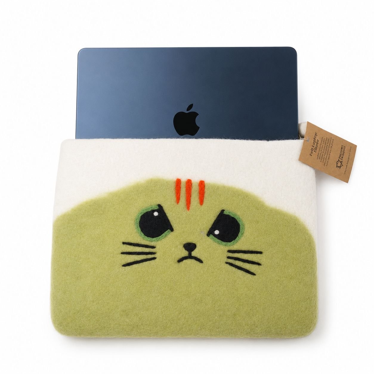 Funda de fieltro para portátil (de hasta 14 pulgadas) - Gato Gruñón - Imagen 4