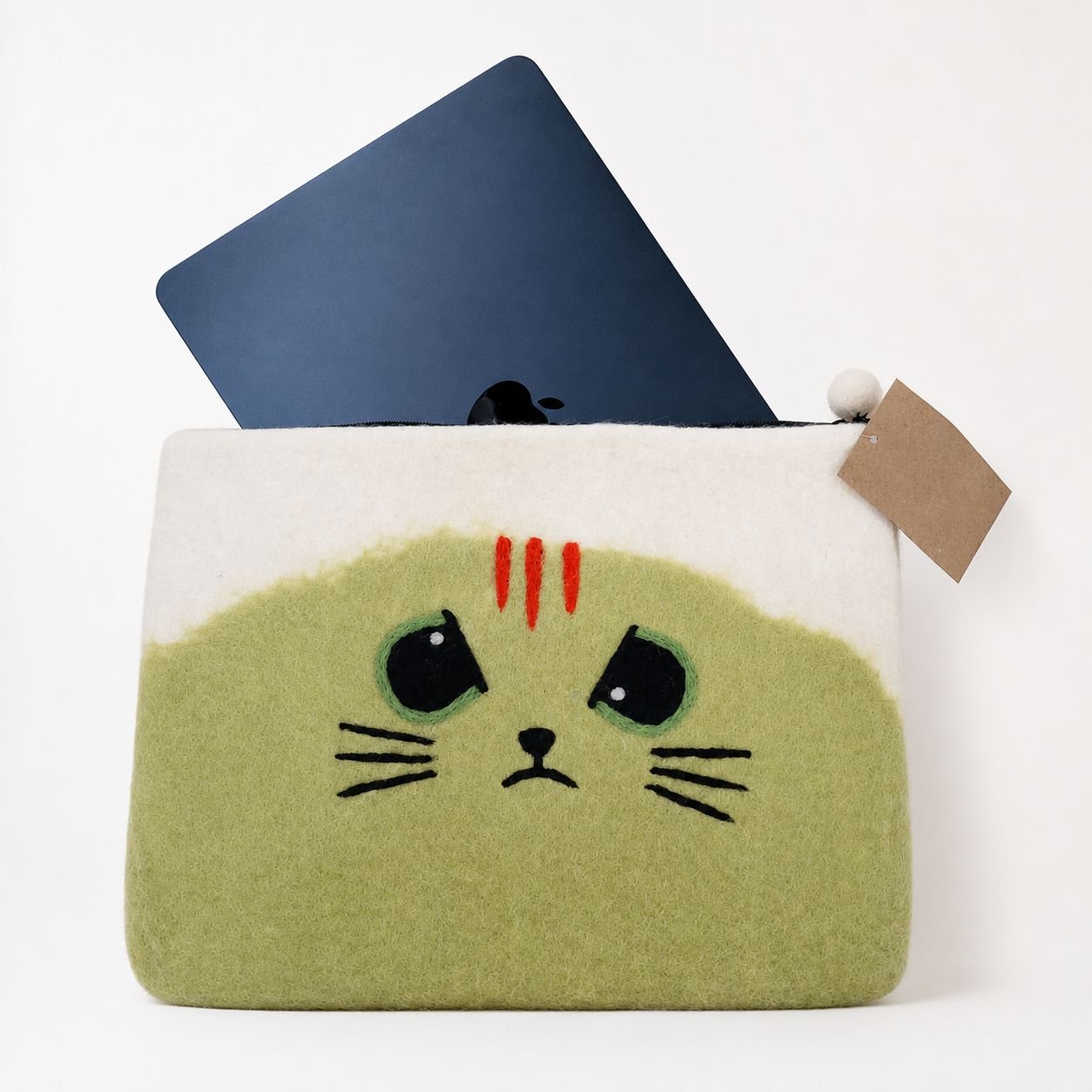 Funda de fieltro para portátil (de hasta 14 pulgadas) - Gato Gruñón - Imagen 5
