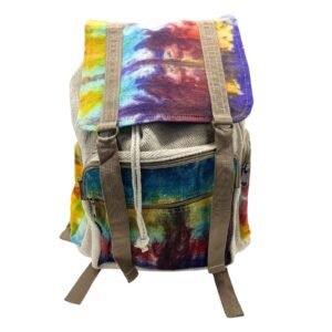 Mochila Cuadrada Grande de Cáñamo Tie-Dye - Sundara Oriental
