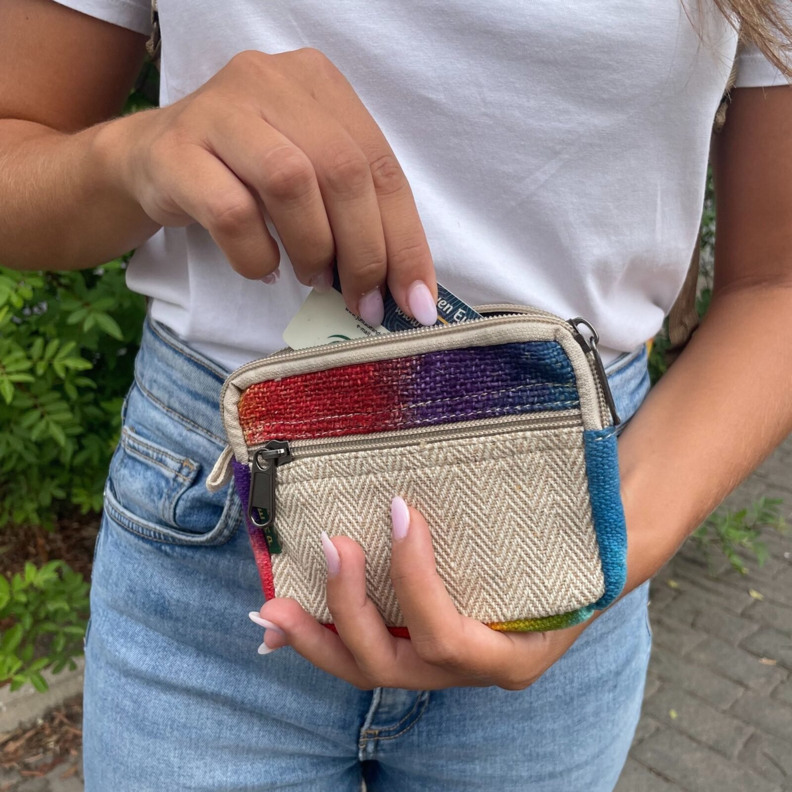 Bolsa Cuadrada de Cáñamo Tie-Dye - imagen 2 - Sundara Oriental
