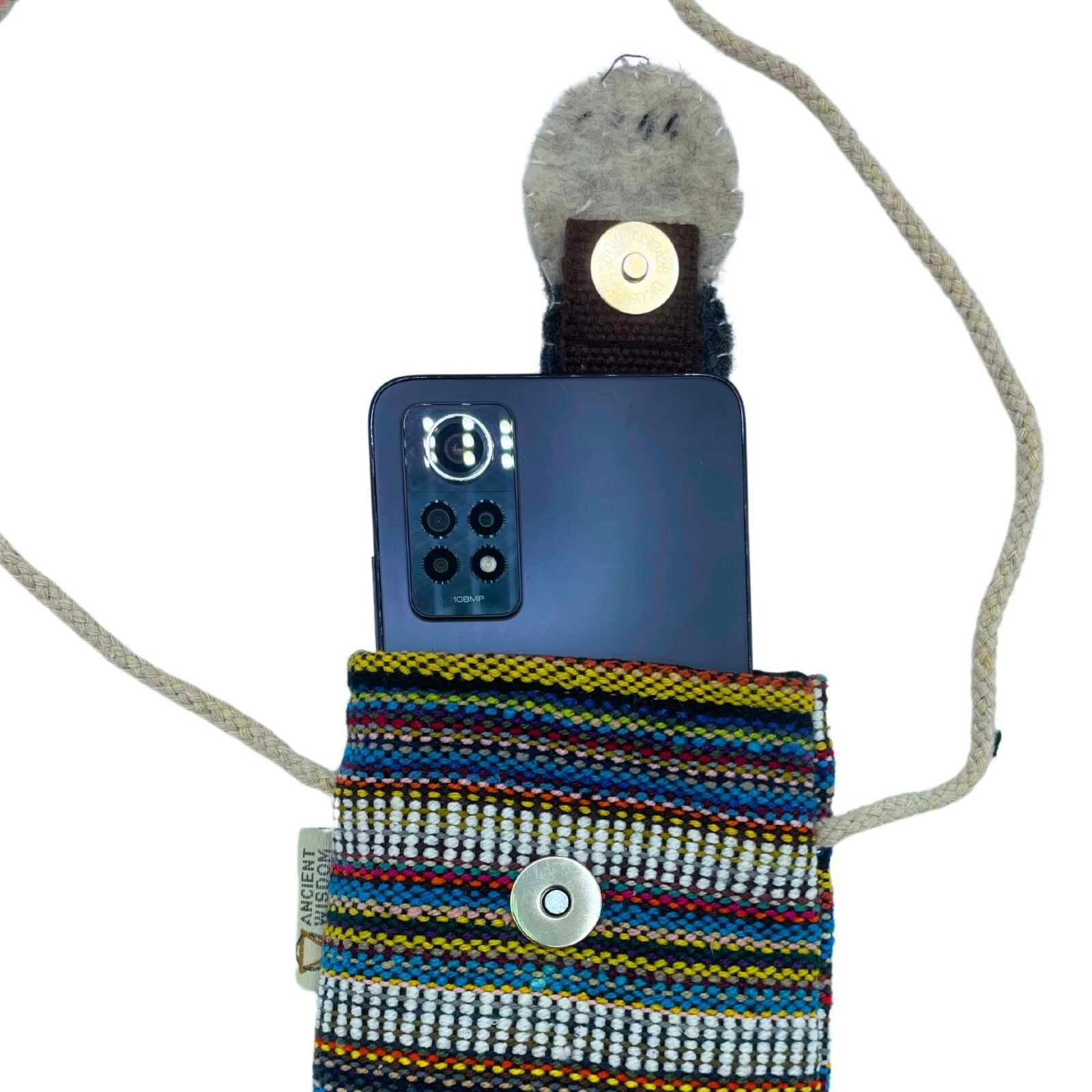 Bolso para Móvil Multicolor, Bordado Búho - Imagen 2