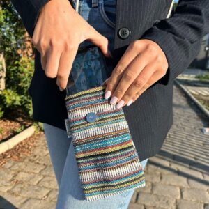 Bolso para M&oacute;vil Multicolor, Bordado B&uacute;ho